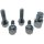 1x Satz Felgenschloss 4x M12x1,5x26mm 60&deg; Kegel Kegelbund Radsicherung mit Spezialschl&uuml;ssel SW17, SW19