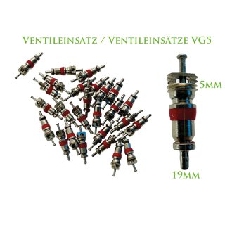 Ventileinsatz kurz mit roter Tefoldichtung Ventileins&auml;tze RDKS TPMS Ventileins&auml;tze100 St&uuml;ck